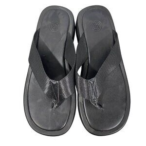 Urban Outfitters Black Platform Flip Flops thong sandal shoes Size 38 neutral